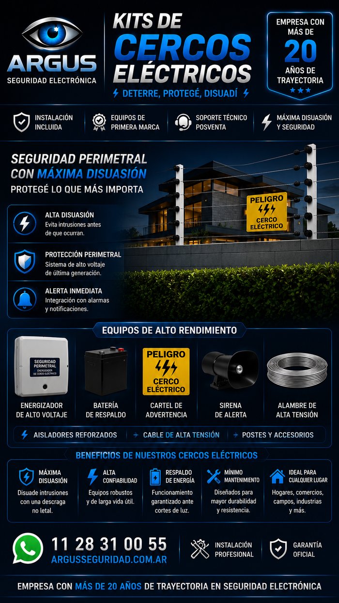 Flyer cercos eléctricos ARGUS